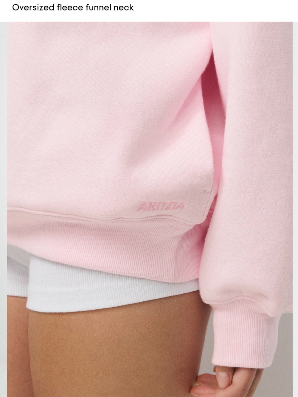 Aritzia Pink Set!   Sweatfleece Wide-Leg Pants and Funnel neck Mega Sweater - Picture 5 of 7